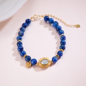 Kyanite Bracelet | A Cool Blue Whisper with Silver Grace | AetherFate