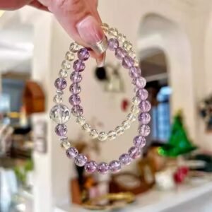Amethyst Bracelet | Warm Violet in Two Gentle Circles | AetherFate