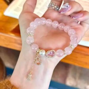 Rose Quartz Bracelet | A Pastel Duet of Pink and Violet | AetherFate
