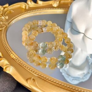 Cool Golden Rutilated Quartz Bracelet | AetherFate