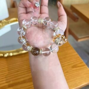 2025 Natural 8A Collectible Brazilian White Crystal Bracelet Gift Original Design Bracelet