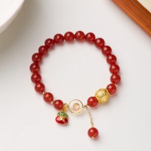 Red Agate Bracelet by AetherFate