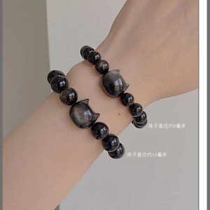 A Steady Sense of Quiet Confidence, Worn Softly. | Black Obsidian Bracelet by AetherFate