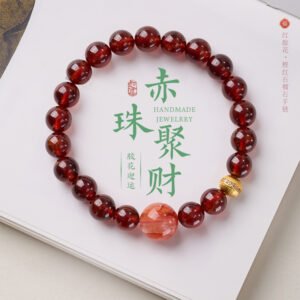 Garnet Bracelet | Deep Wine Red in a Rich Single Strand | AetherFate