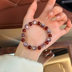 Amethyst Bracelet | Where Deep Violet Meets Wine Red | AetherFate