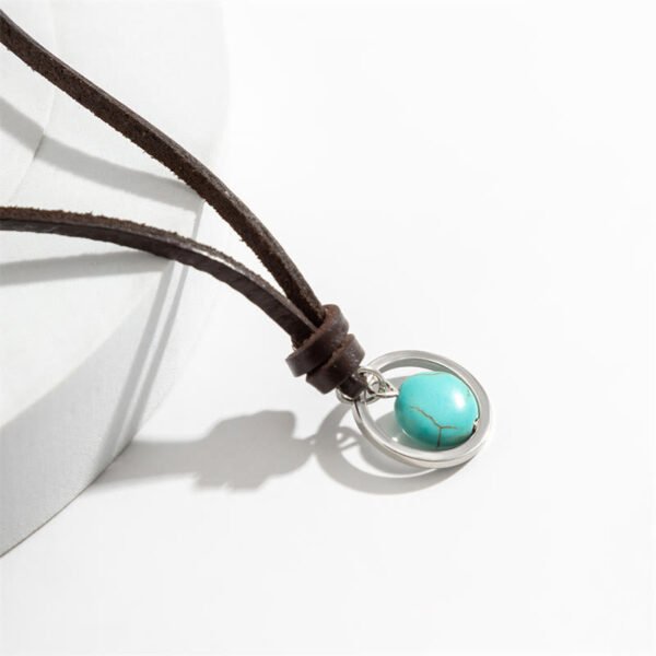 Lace Pattern Turquoise Necklace – view 5
