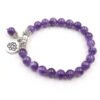 Smooth Purple Amethyst Lotus Bracelet – view 6