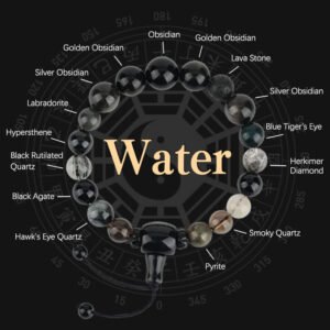 Twilight Calm with Black Obsidian Five Elements Bracelet