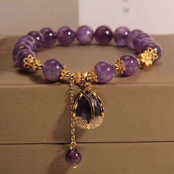 Smooth Purple Amethyst Bracelet