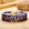 Twilight Calm with Amethyst and Garnet Bracelet – view 3
