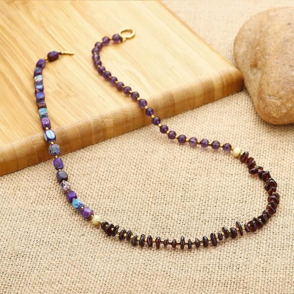 Twilight Calm with Amethyst and Garnet Bracelet – view 5