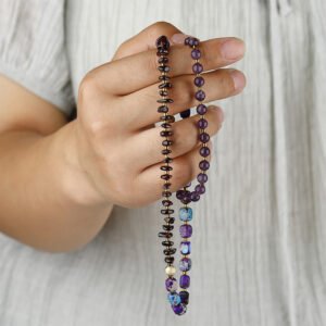 Twilight Calm with Amethyst and Garnet Bracelet