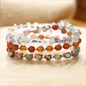 Triple Wrap Mixed Crystal Bracelet