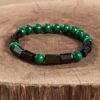 Swirling Deep Green Malachite Bracelet