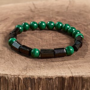 Swirling Deep Green Malachite Bracelet