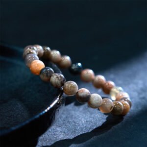 Soft Reflection, Worn Daily. Moonstone Buddha Bracelet