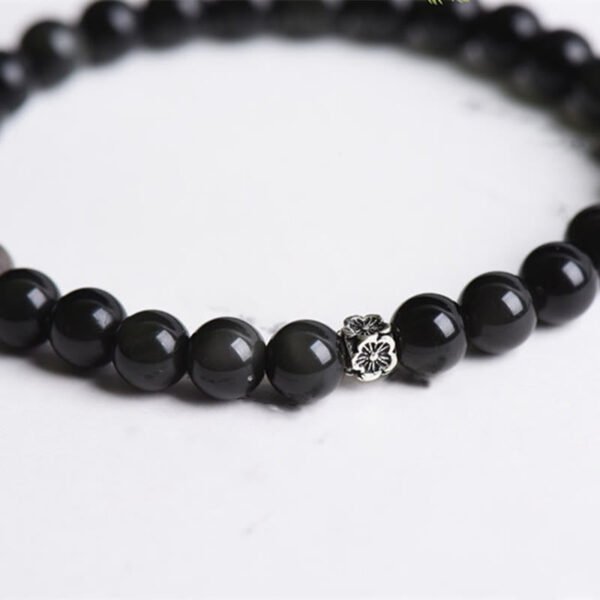 Twilight Calm with Black Obsidian Flower Bracelet – view 5