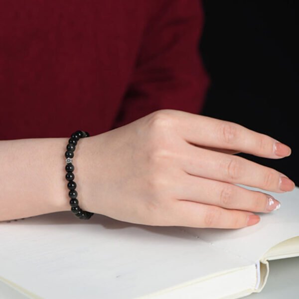Twilight Calm with Black Obsidian Flower Bracelet – view 2
