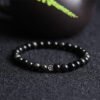 Twilight Calm with Black Obsidian Flower Bracelet