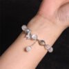 Soft Reflection — Moonstone Butterfly Bracelet – view 2