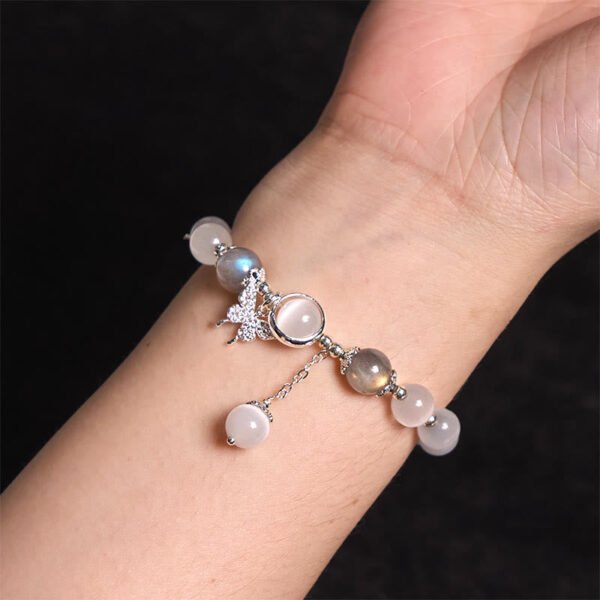Soft Reflection — Moonstone Butterfly Bracelet – view 2