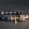 Quiet Strength, Worn Daily. Red Agate and Ebony Bracelet – view 4
