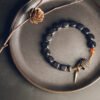Quiet Strength, Worn Daily. Red Agate and Ebony Bracelet