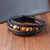Steady Focus — Tiger's Eye Leather Bracelet – view 5