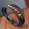 Steady Focus — Tiger's Eye Leather Bracelet – view 7