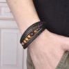 Steady Focus — Tiger's Eye Leather Bracelet – view 2