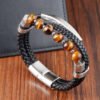 Tiger's Eye Leather Bracelet | Your Quiet Daily Anchor for Steady Focus – view 2