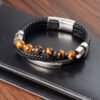 Tiger's Eye Leather Bracelet | Your Quiet Daily Anchor for Steady Focus – view 5