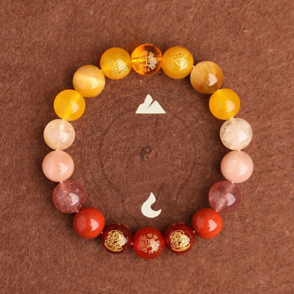 Quiet Strength, Worn Daily. Red Agate Five Elements Bracelet – view 2