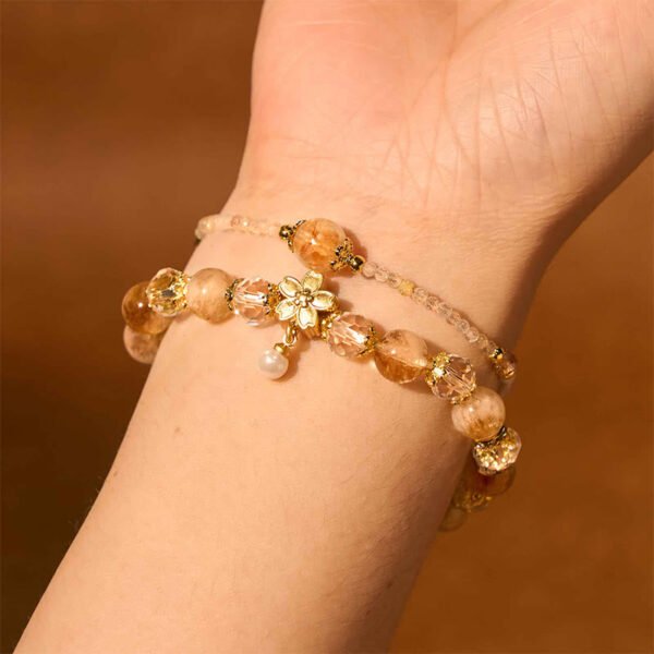 Morning Stillness with Citrine Flower Bracelet