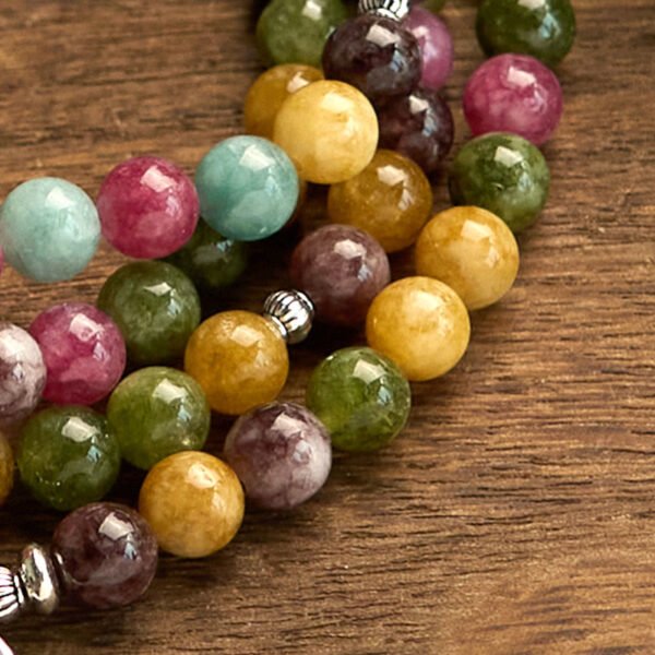 Warm Connection — Tourmaline Lotus Mala – view 8