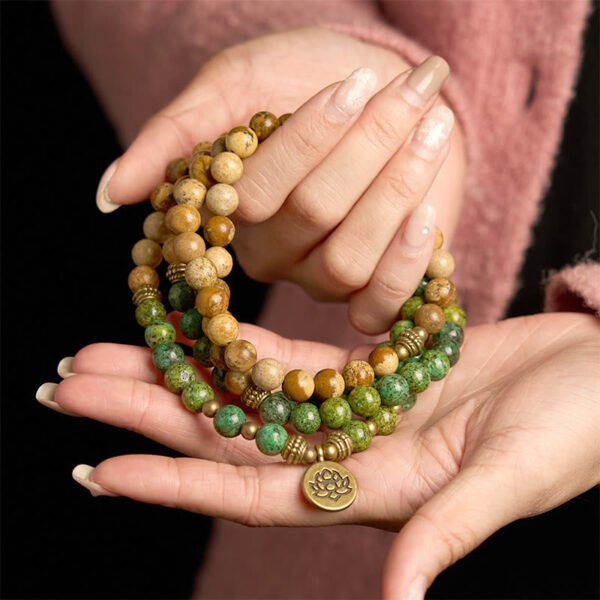 Through the Workday — Turquoise Lotus Bracelet – view 5