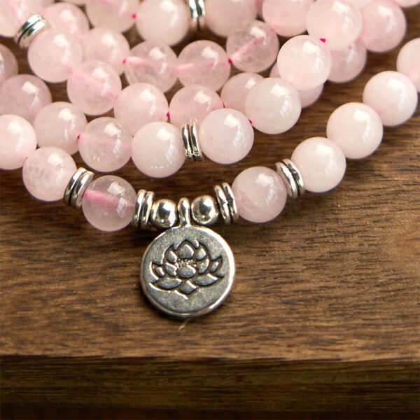 Twilight Calm with Rose Quartz Lotus Mala – view 7