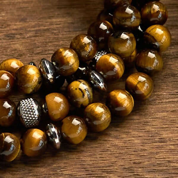 Steady Focus, Worn Daily. Tiger's Eye Mala – view 6