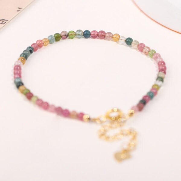 Warm Connection, Worn Daily. Tourmaline and Gold Plated Bracelet – view 3