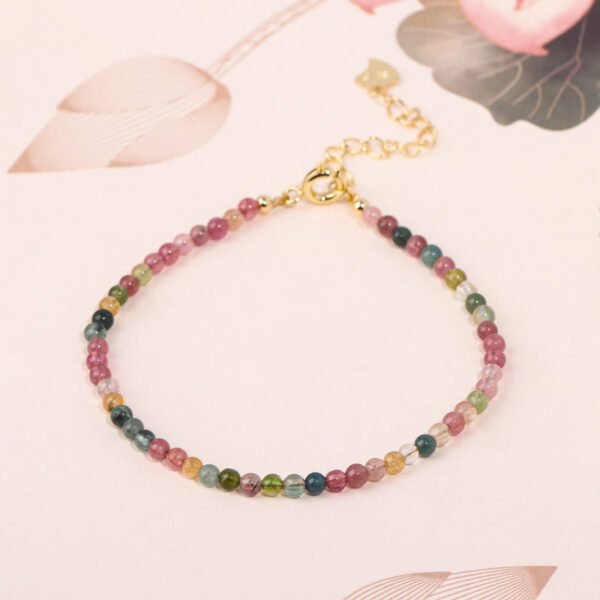Warm Connection, Worn Daily. Tourmaline and Gold Plated Bracelet