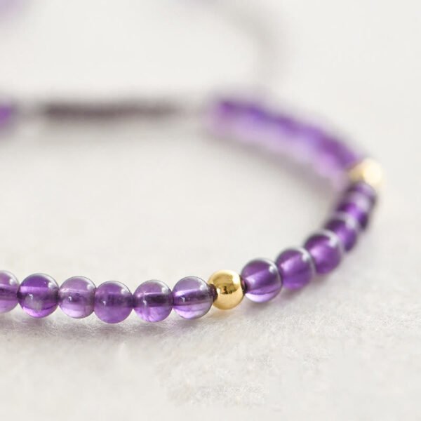 Amethyst and Gold Plated Bracelet | Your Quiet Daily Anchor for Quiet Calm – view 4