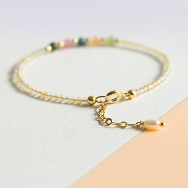 Warm Connection, Worn Daily. Tourmaline and Citrine Bracelet – view 3