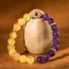 Quiet Calm, Worn Daily. Amethyst and Citrine Bracelet – view 3