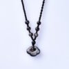 Silver Sheen Obsidian Cloud Pendant Necklace – view 7