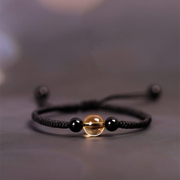 Twilight Calm with Black Obsidian and Citrine Bracelet – view 5