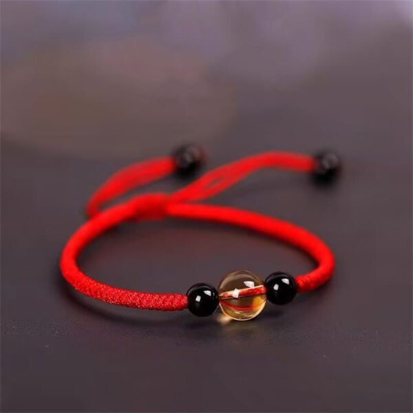 Twilight Calm with Black Obsidian and Citrine Bracelet