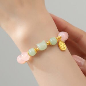 Twilight Calm with Silver Red Agate Bracelet