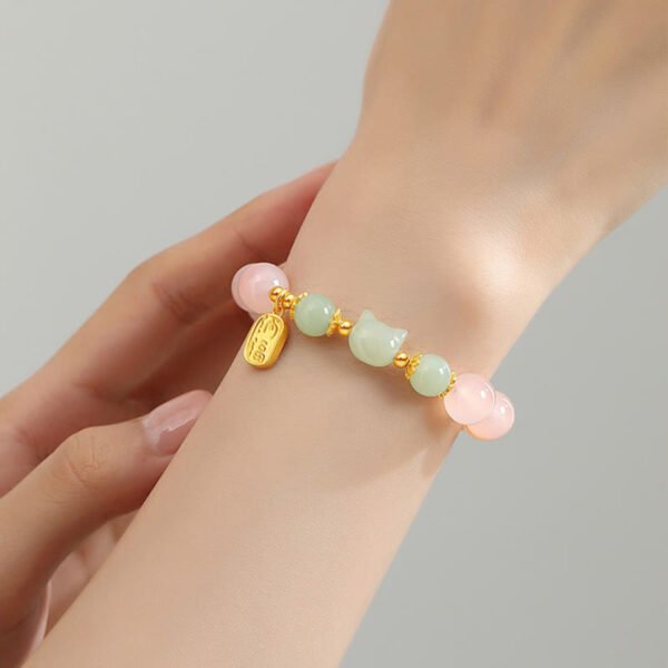 Twilight Calm with Silver Red Agate Bracelet – view 2
