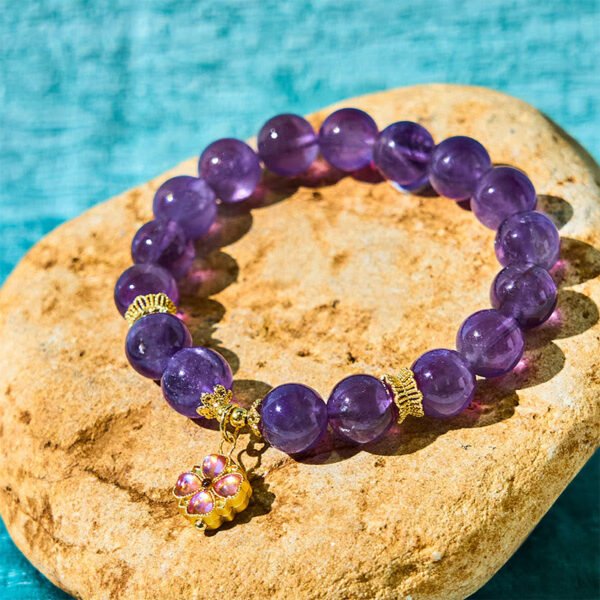 Quiet Calm, Worn Daily. Amethyst Clover Bracelet – view 3