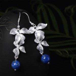 Lapis Lazuli Flower Earrings | Your Quiet Daily Anchor for Inner Truth